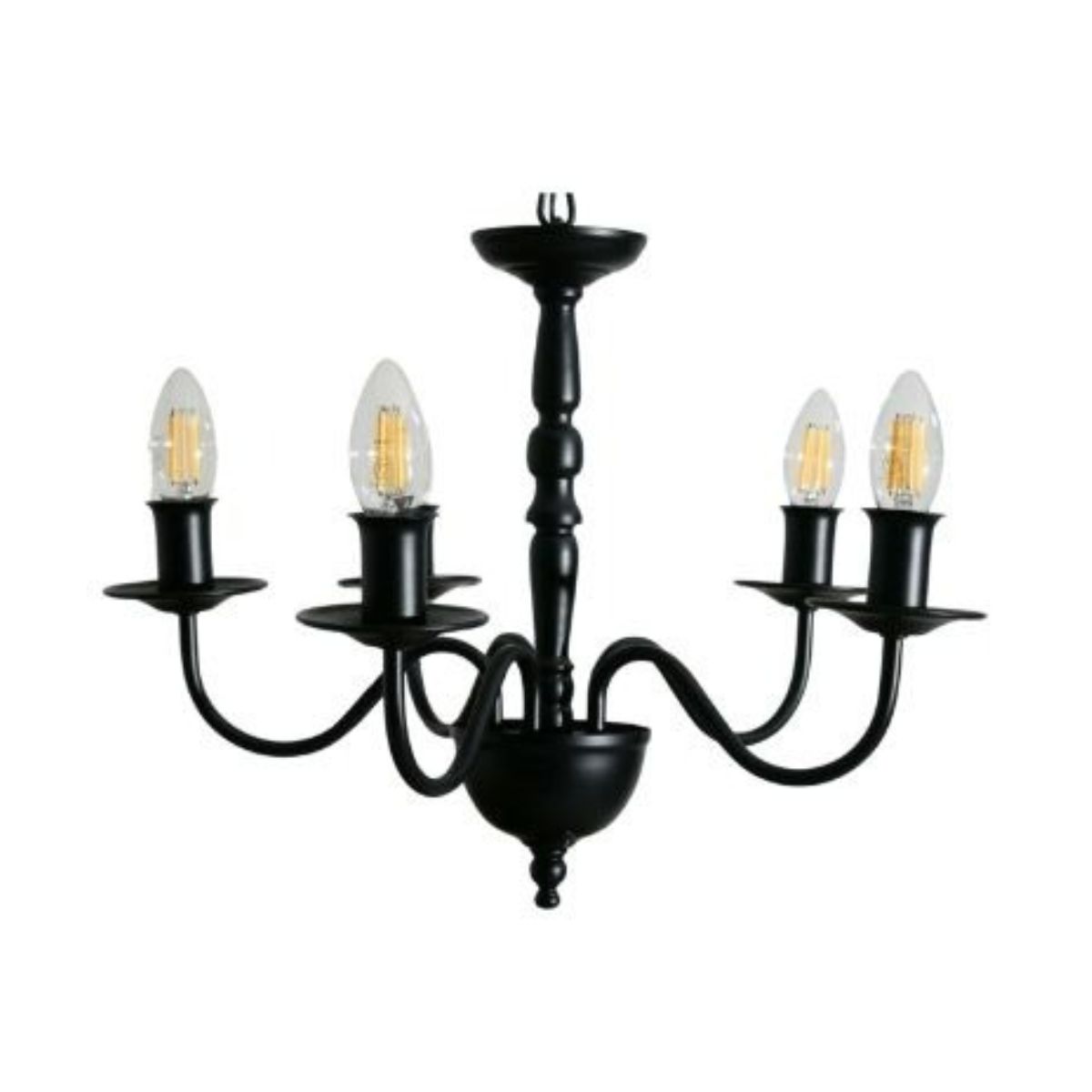 村上工作所 シャンデリア LED 5灯 リモコン 付き 天井照明 照明器具