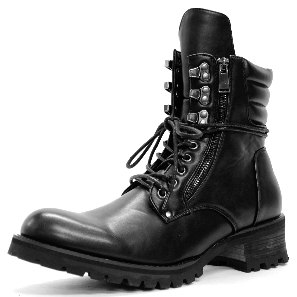 BOREDOM（ボアダム） ブーツ メンズ 黒 バイク かっこいい サイド