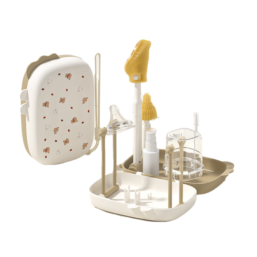 イクタノ（IKUTANO） 携帯用 哺乳びんブラシ スタンド 持ち運びセット