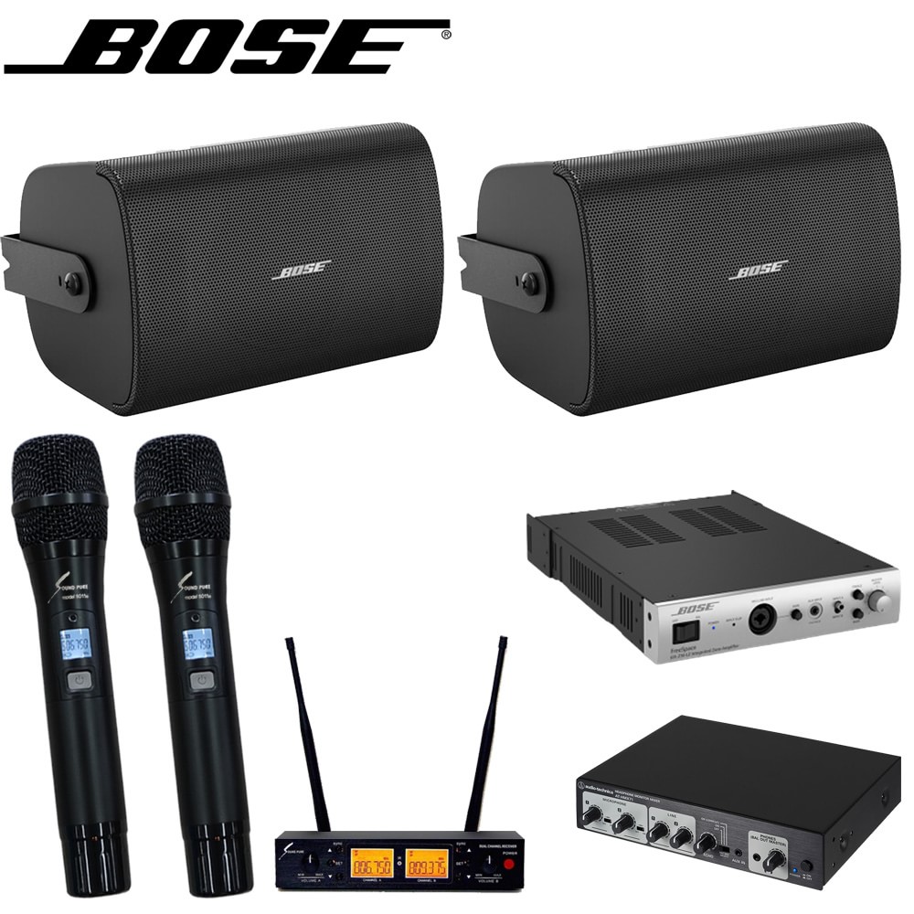 BOSE（ボーズ） BOSEスピーカー (黒) カラオケセット ワイヤレスマイク