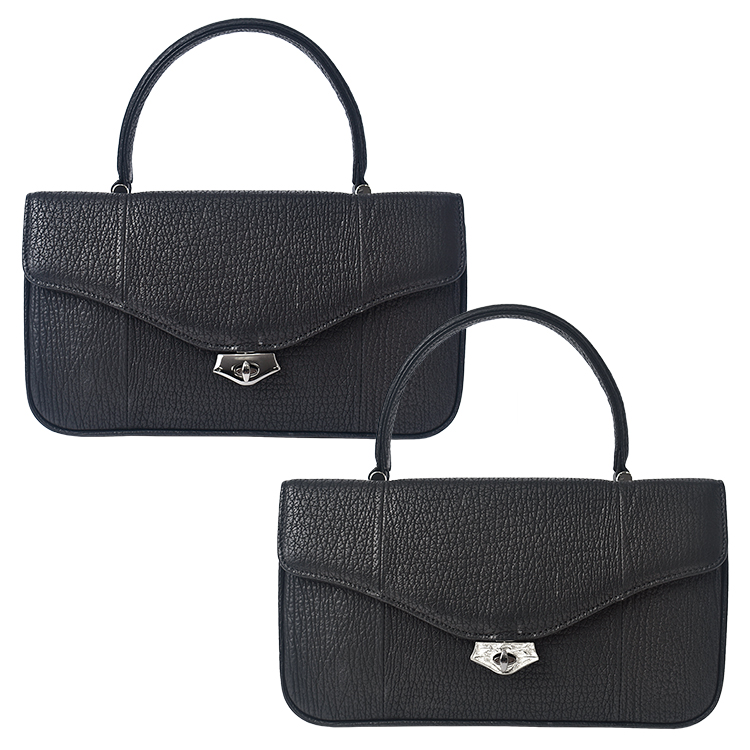 ハンドバッグ レディース 日本製 フォーマルバッグ シャークスキン 鮫