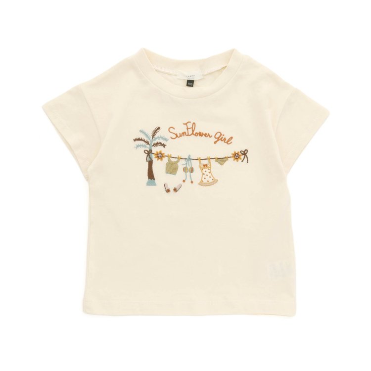 Seraph（セラフ） 子供服 リゾートモチーフ 刺繍 Tシャツ キッズ