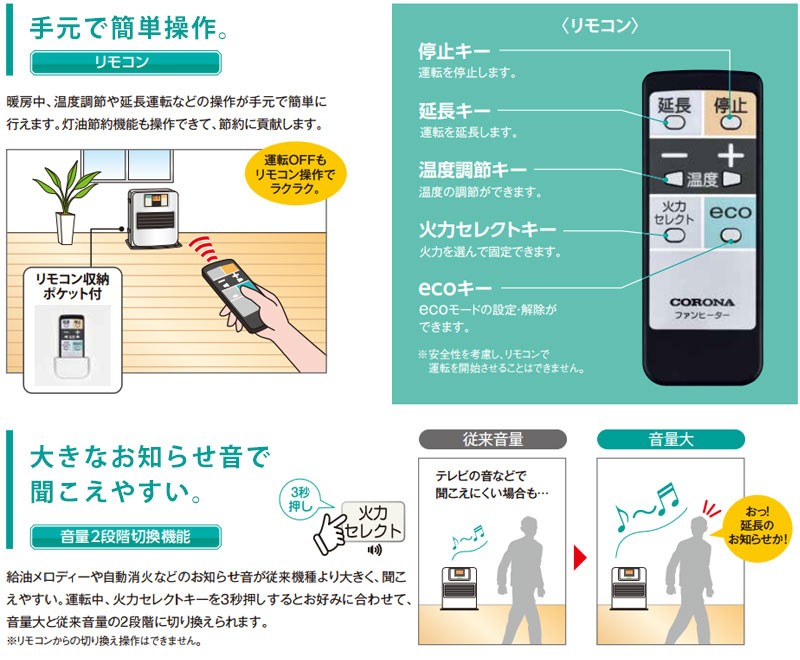 CORONA（コロナ） 石油ファンヒーター FH-SR3322Y(N) [FH-SR3319Yの