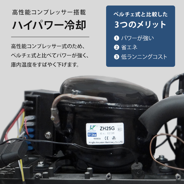 M.O.L ポータブル冷蔵庫＆冷凍庫 30L MOL-FL301 (DC12V-24V＆AC100V