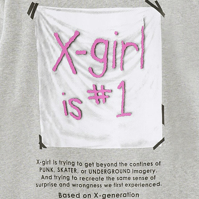 X-girl（エックスガール） フラッグビッグスウェットトップ