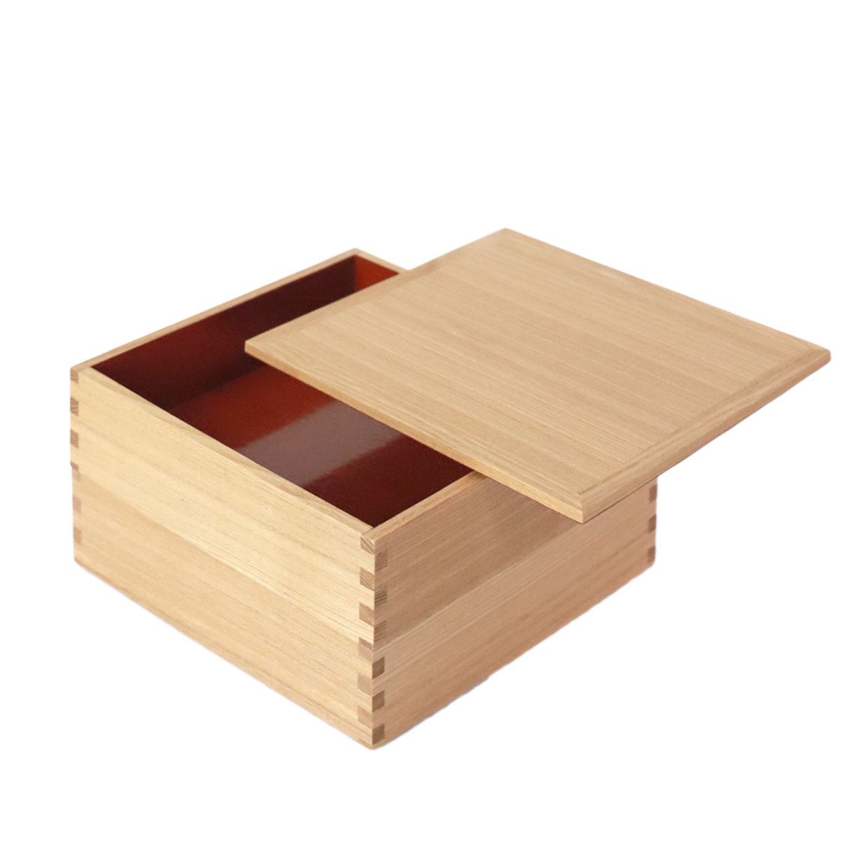 みよし漆器本舗 重箱 二段 6寸 18cm 松屋漆器店 白木塗 タモ 木製