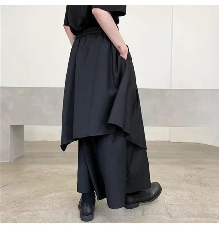 サルエルパンツ 袴パンツ 男女兼用 ワイドパンツ ゆったり ガチョウ