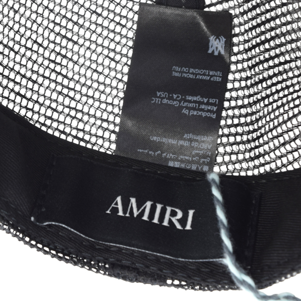 AMIRI（アミリ） 刺繍ロゴ メッシュキャップ/AMHATR1014 BLACK