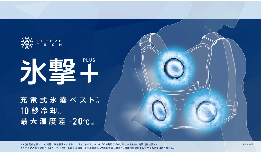 FREEZE TECH(フリーズテック) 氷撃 + 充電式氷嚢ベスト ブラック