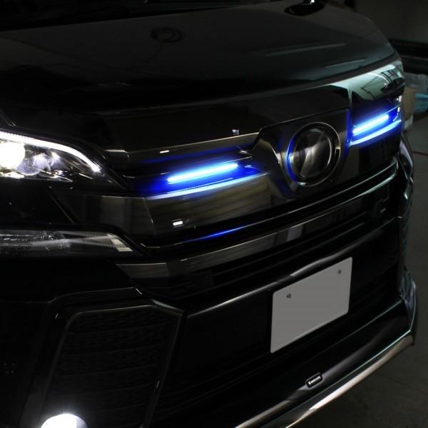 RAV4 50系 デイライト LED 防水 薄型 ホワイト ブルー 後付け バンパー