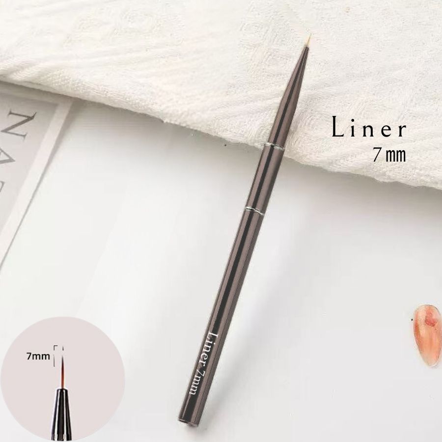 ネイルブラシ ネイル筆 キャップ付き 選べる9種 ジェルネイル カラー