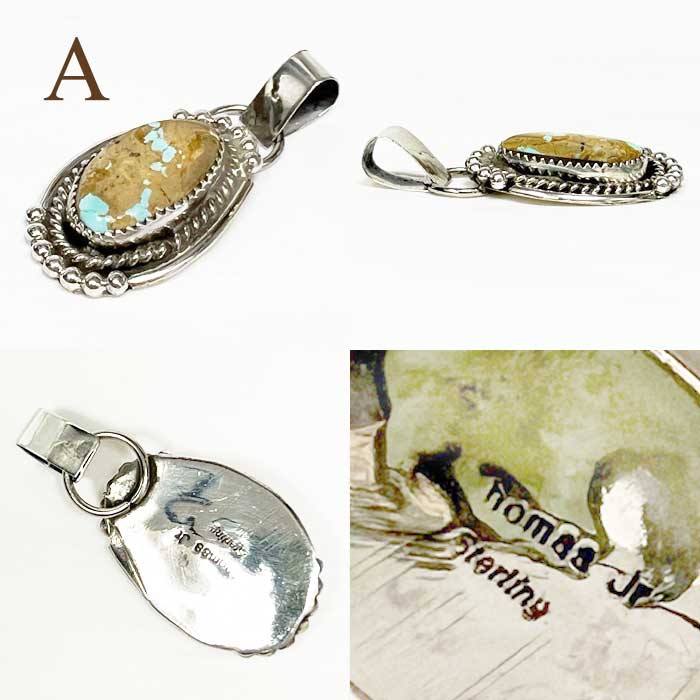 インディアンジュエリー ナバホ ターコイズ シルバー ペンダント