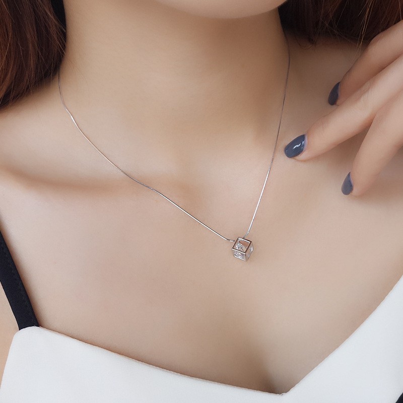 ネックレス レディース ペンダント シルバー925 刻印 czダイヤモンド