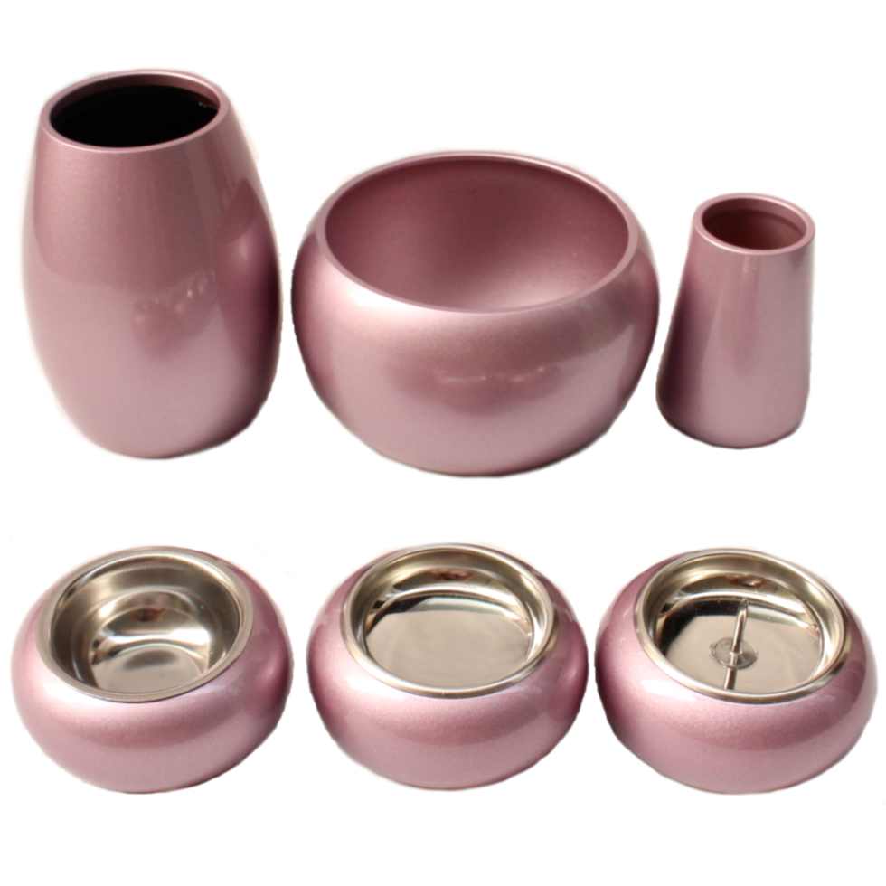 まどろみ 金属仏具6点セット 夕がすみ 香炉 花立 湯呑 仏器 火立て