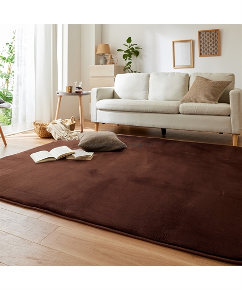 ニッセン（nissen） ラグ はっ水 カラー ボアラグ 無地 カーペット 約