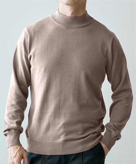 ニッセン（nissen） ニット セーター メンズ 洗える 綿100％ モック