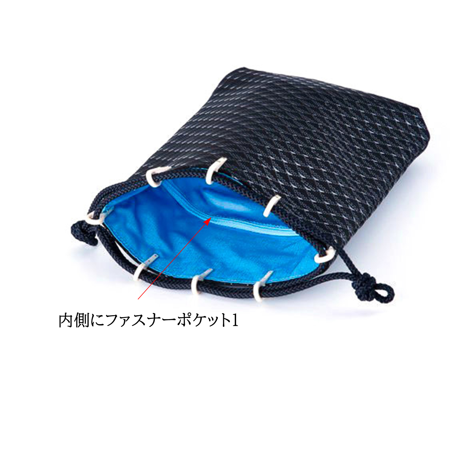 印傳屋（INDEN-YA） 印伝 合切袋 巾着袋 たかね 富士山 伝統工芸品