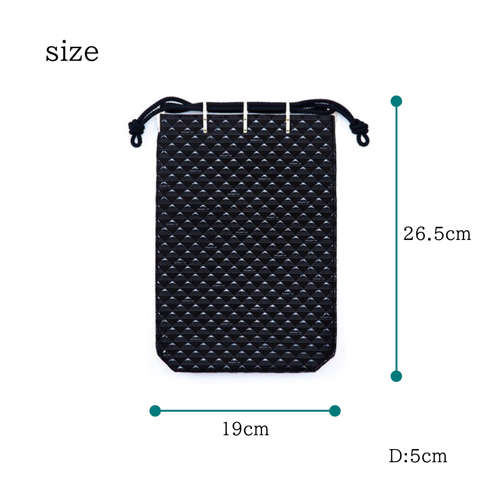 印傳屋（INDEN-YA） 印伝 合切袋 巾着袋 たかね 富士山 伝統工芸品