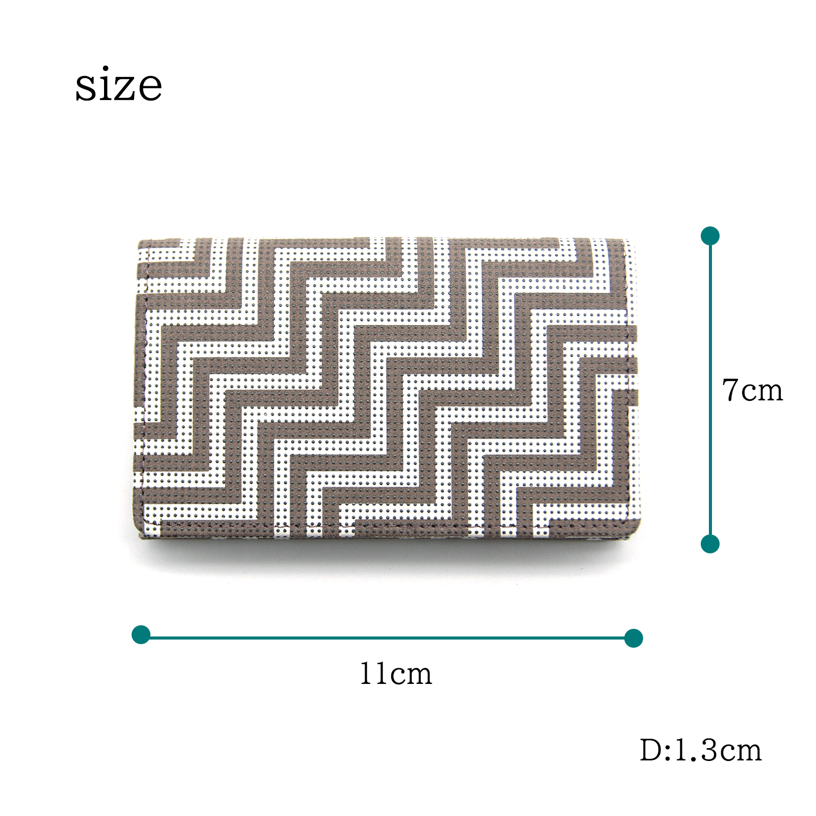 印傳屋（INDEN-YA） 印伝 名刺入れ カードケース CHEVRON シェブロン