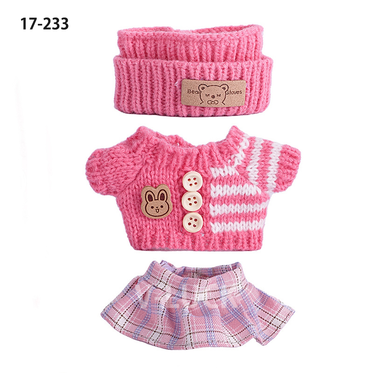 ラブブ 服 3点セット ドール服 ぬいぐるみ服 LABUBU 着せ替え