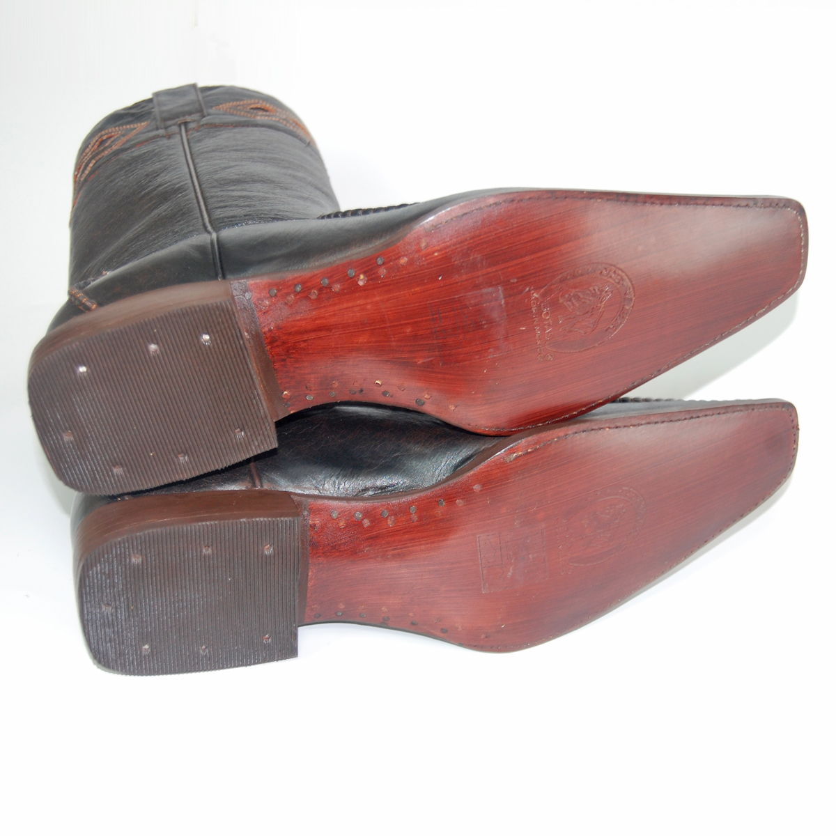 ウエスタンブーツ メンズ 24.5 本革 スクエアトゥ : オオゼキ靴店