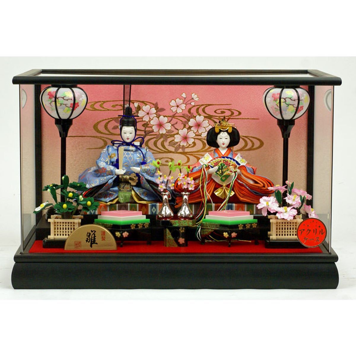 雛人形 ケース飾り コンパクト ひな人形 お雛様 親王飾り 平安清玉作