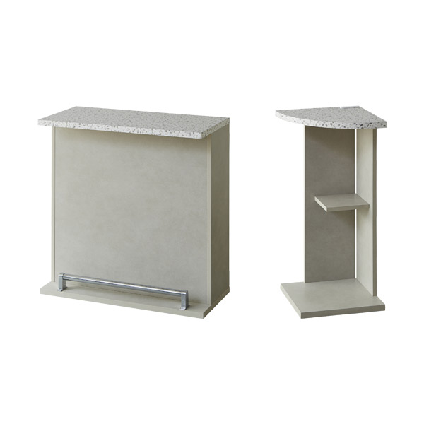 カウンターテーブル おしゃれ 幅90cm+コーナー ダイニングテーブル