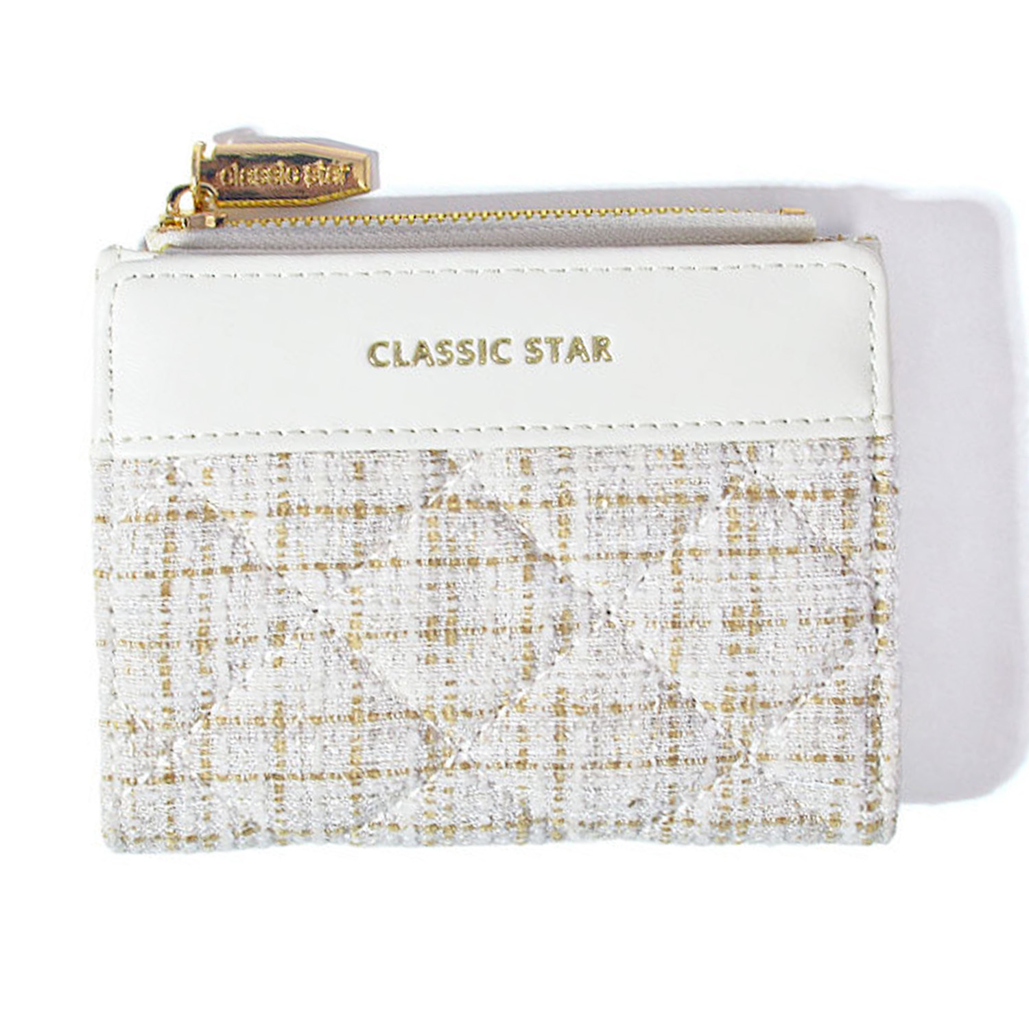 ORSUN] レディース 財布 キルティング ミニ ツイード ミニウォレット