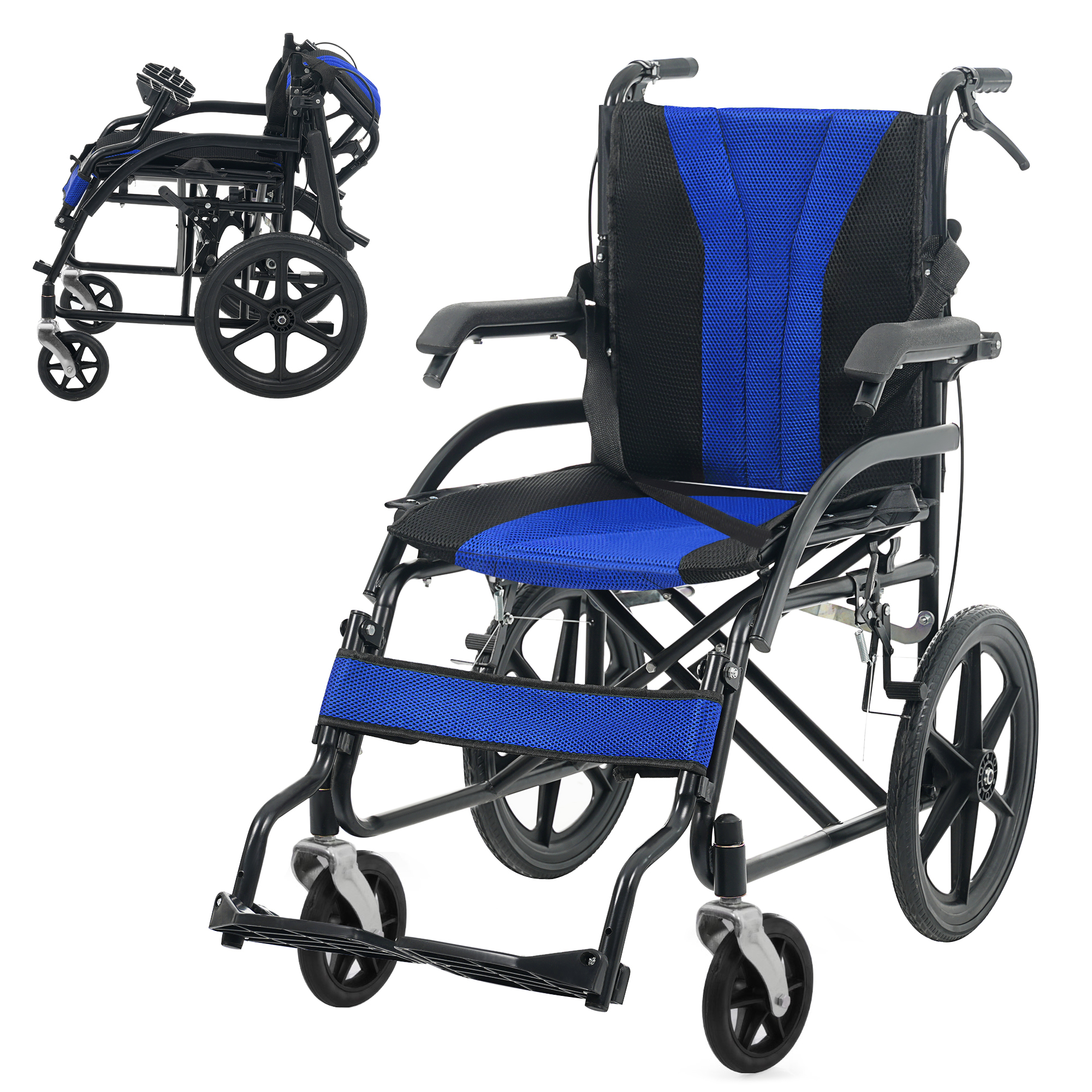 爆買WEEK+5%☆3/1迄】車椅子 軽量 介助用 コンパクト 折りたたみ 座面