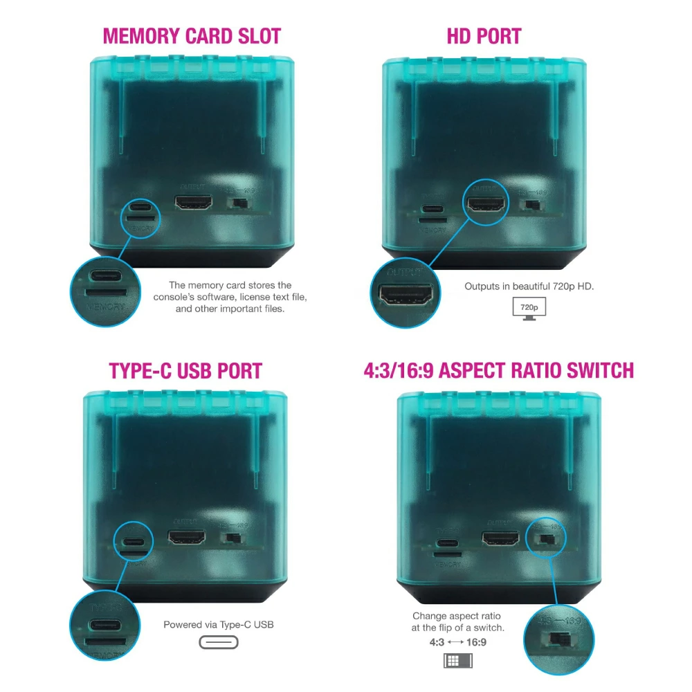 ゲームボーイ 互換機 Hyperkin RetroN Sq HD 3in1 HDMI出力対応 レトロ