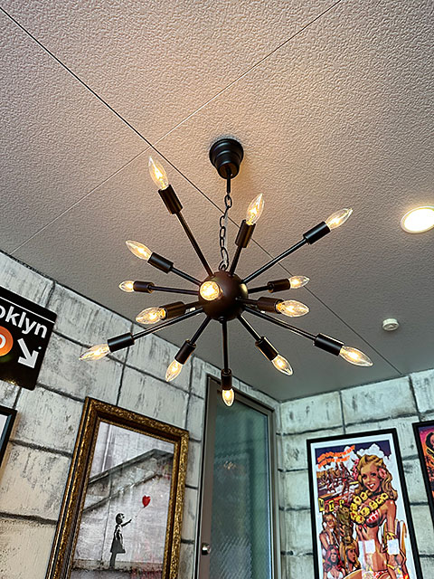 スプートニクランプ 16灯タイプ本体 LED球対応 （マットブラック