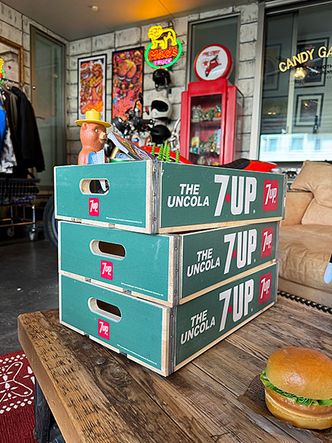 7UP セブンアップ ウッドクレート ソーダ木箱 （グリーン） 単品