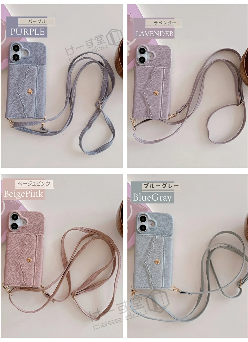 ミラー付き OPPO A3 5G ケース 四つ角 ショルダーストラップ付きOPPO