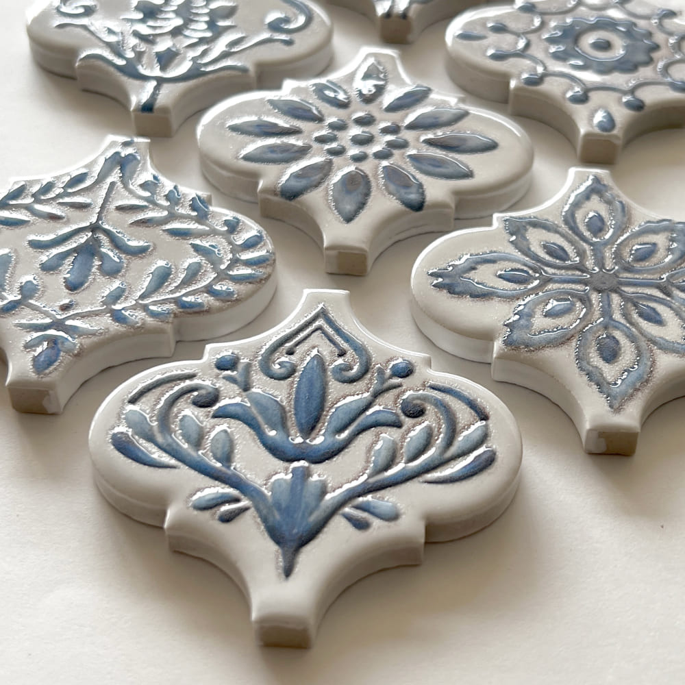 爆買 タイル ランタンタイル コラベルタイル 花柄 フラワー レトロ