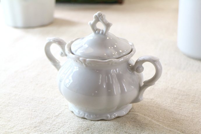 スワン シュガーケース 国産 瀬戸焼 シュガーポット キャニスター 砂糖