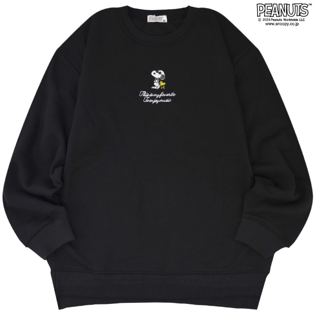 SNOOPY（スヌーピー） トレーナー トップス スウェット 長袖 刺繍 裏