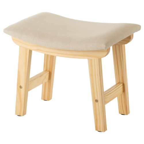 ぼん家具 【完成品】 オットマン チェア スツール ファブリック 木製