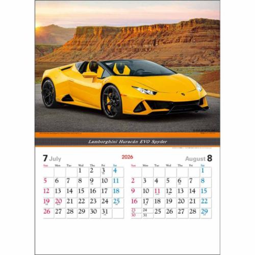 2026 Calendar スーパー スポーツカー 壁掛けカレンダー2026年 フォト