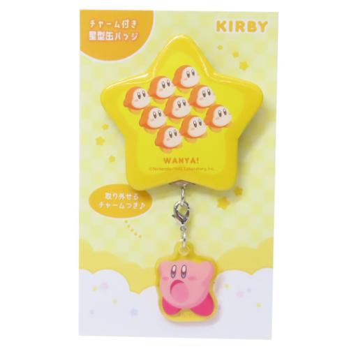 星のカービィ グッズ 缶バッジ キャラクター チャーム付き星型