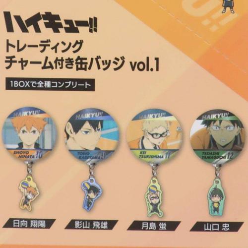 ハイキュー 缶バッジ トレーディングチャーム付き缶バッジ vol1 全8種