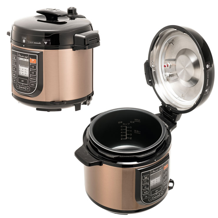 ワンダーシェフ マイコン電気圧力鍋 4L 楽ポン パッキン カレーレシピ