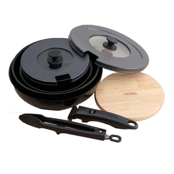 THERMOS（サーモス） 取っ手のとれるフライパン9点セット IH対応 着脱