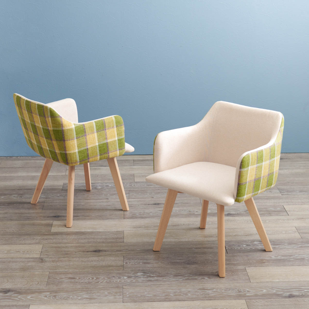 HAGiHARA（萩原） ダイニングチェア 同色2脚セット 座面高42cm