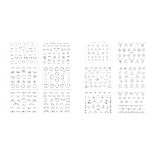 プチメタル12枚セット ネイルシール メタルパーツっぽいネイルシール