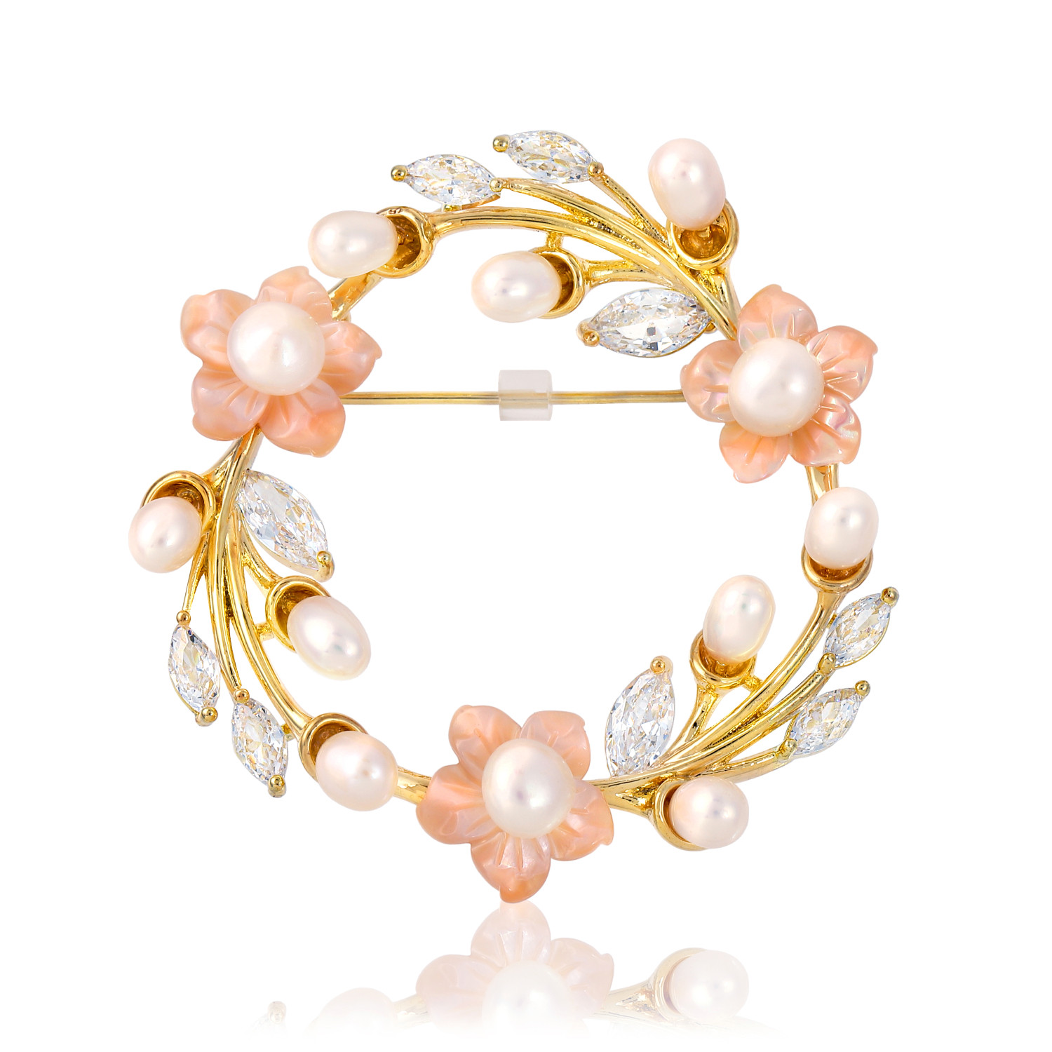 ブローチ フォーマル 入学式 卒業式 結婚式 淡水パール フラワー ピン