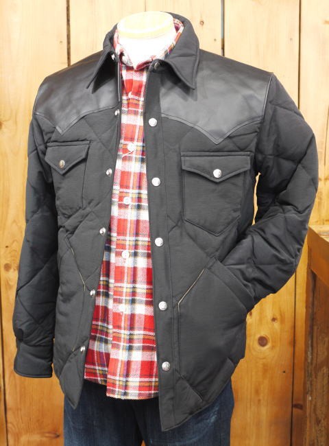 SUGAR CANE シュガーケーン レザーヨークウエスタンダウンジャケット