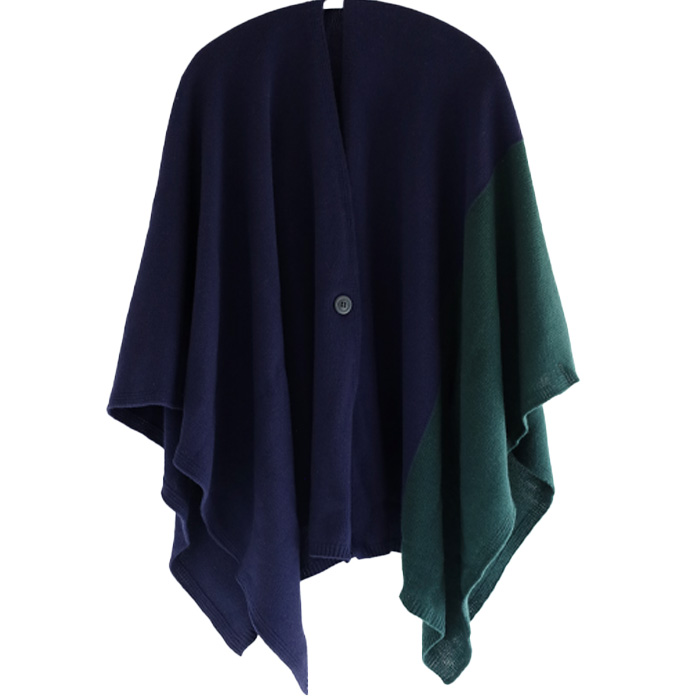SAIFUKU(サイフク) mino(みの) tate 羽織るポンチョ ツートンカラー