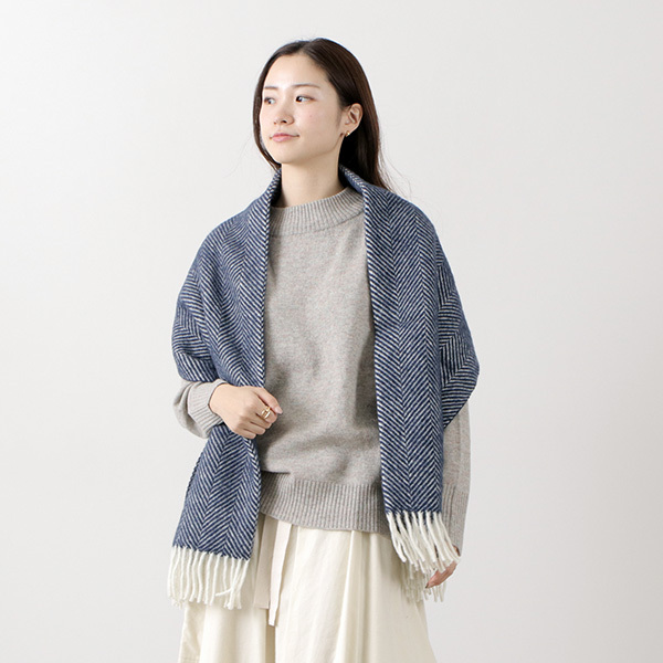 TWEED MILL（ツイードミル） 75×168 フィッシュボーン ブランケット