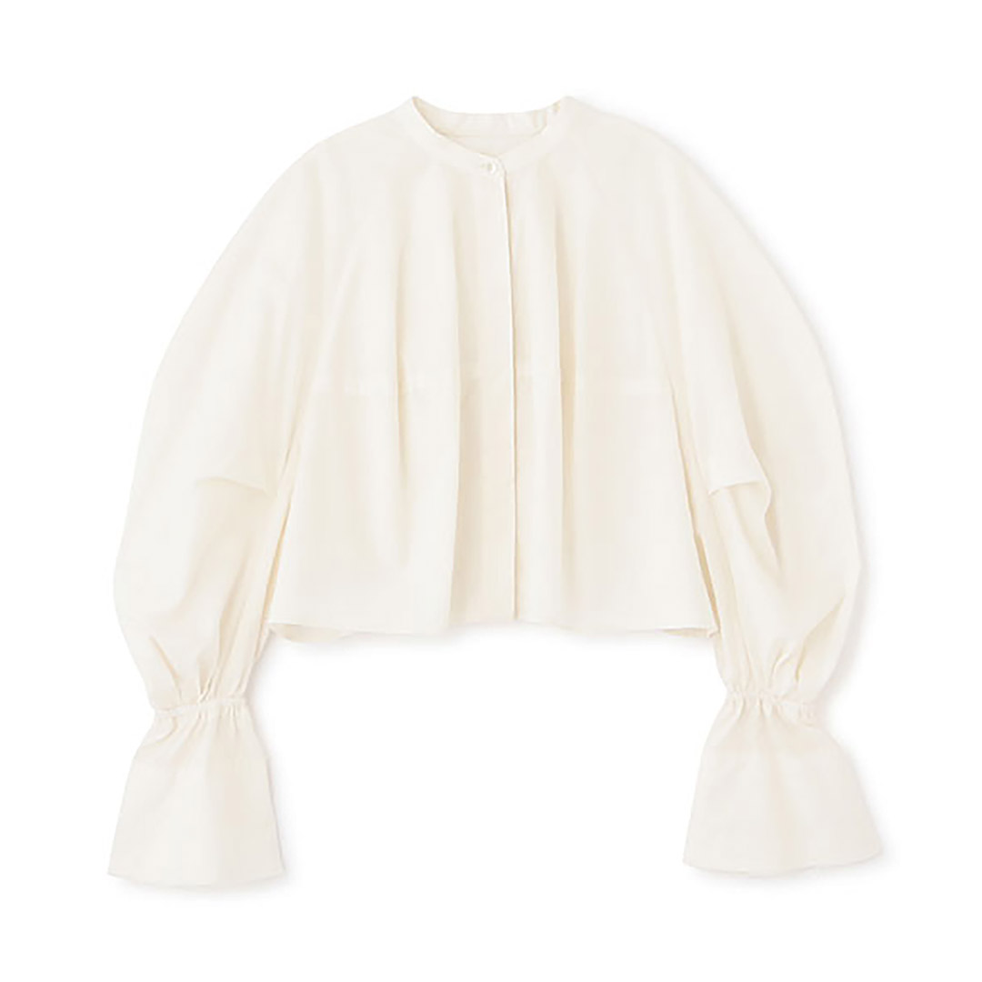 ETRE TOKYO（エトレトウキョウ） カーブスリーブバンドカラーシャツ