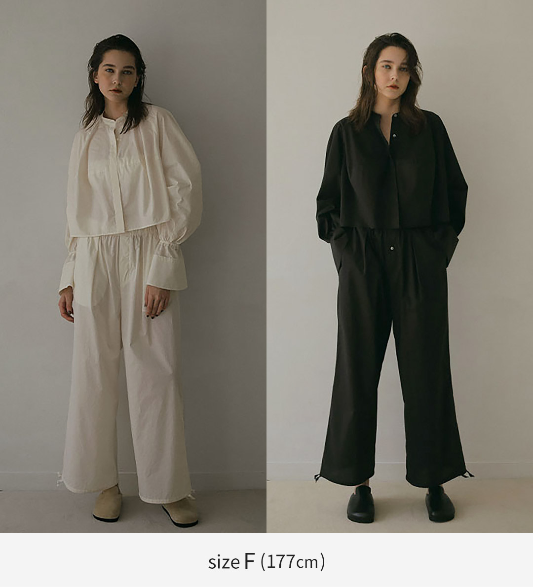 ETRE TOKYO（エトレトウキョウ） カーブスリーブバンドカラーシャツ